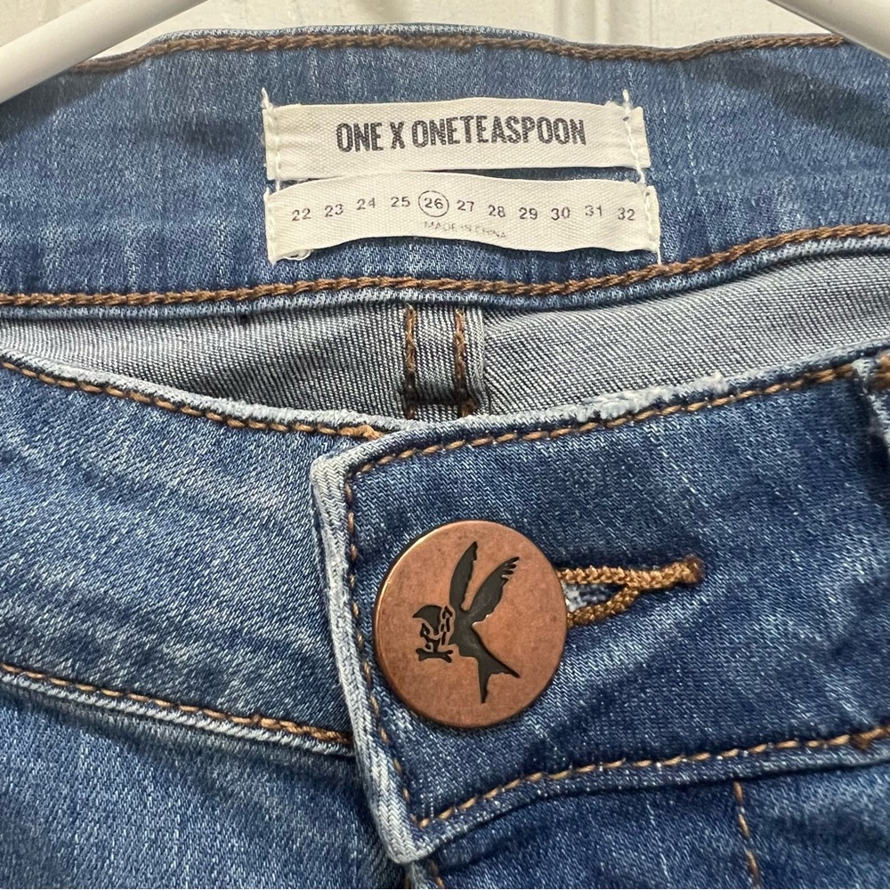 One Teaspoon | Desperados Americano Low Rise Skinny Jeans Denim sz 26 - Picture 8 of 10